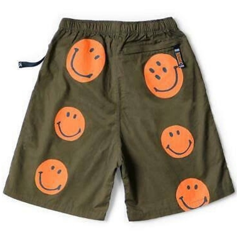 KAPITAL smiley shorts rain smile brand new olive khaki orange